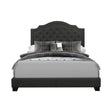 Sandy Dark Gray Tufted King Upholstered Bed angled view