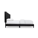 Close-up of tufted headboard on Ivy Platform Bed