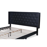 Ivy King Platform Bed showing solid wood frame
