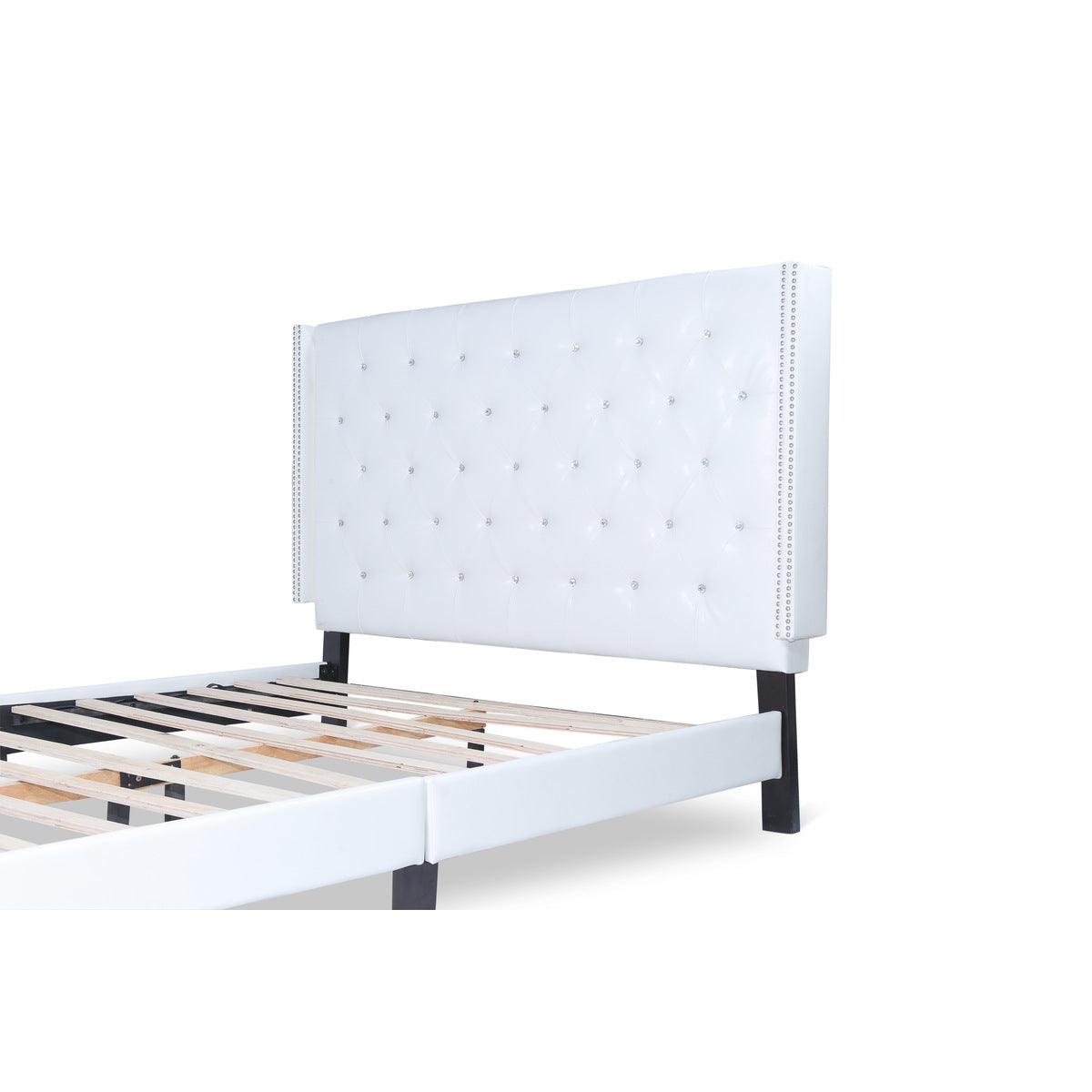 Modern Solid Wood Frame Queen Platform Bed - Ivy Black
