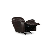View of glider reclining mechanism and chair armrest