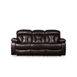 Claire Brown power double reclining sofa in brown corduroy fabric, front angle