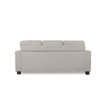 Close-up detail of sofa chaise corner stitching