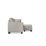 Front perspective of Scott Gray reversible sofa chaise