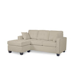 Scott Beige Sofa Chaise angled view