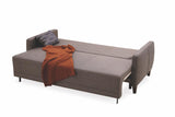 Smart Belzoni Brown/blue 3-Seater Sofa Bed With Storage - Ella Furniture