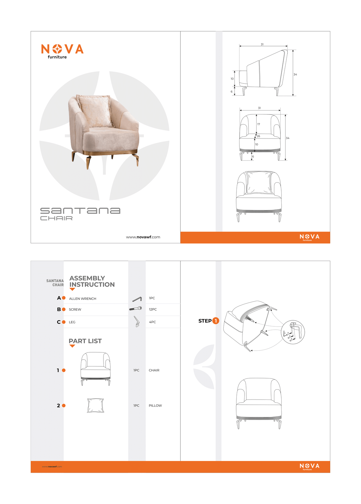 Ella Silver Velvet Chair [ETA: 7/15]