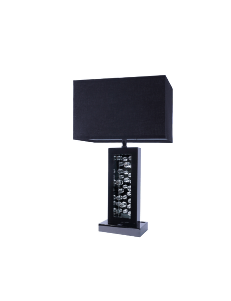 Monica Black Nickel LED Accent Table Lamp showing side angle with adjustable neck