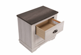 Coralee Chest Chalk Gray with four drawers front view