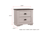 Side view of Coralee Chalk Gray Sleigh Bedroom Set bed