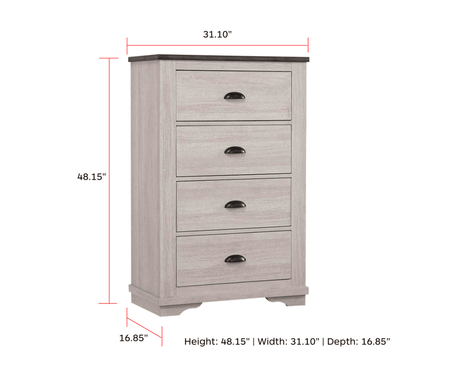 Modern Coralee Dresser full view in room setting