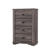 Coralee Gray 4-Drawer Chest front view
