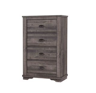 Coralee Gray 4-Drawer Chest front view