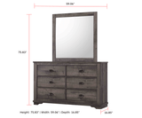 Coralee Gray 4-Drawer Chest angled view