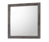 Gray Coralee Night Stand with two drawers, angled view