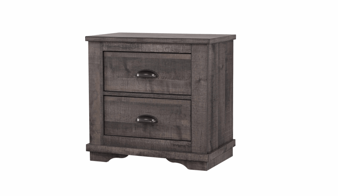 Coralee Gray 4-Drawer Chest angled view