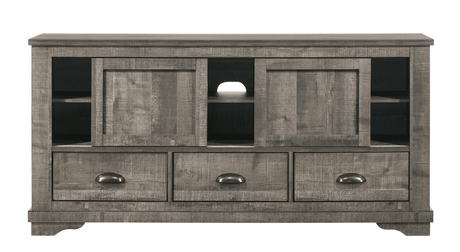 Coralee gray queen sleigh bed showing curved headboard and footboard