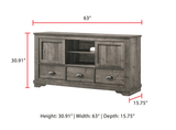 Coralee Dresser modern grey finish overall