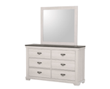 Close-up of drawer front with pewter bail handle on Leighton Nightstand