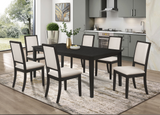 Louise Leaf black rectangular dining table main view