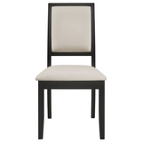 Black rectangular dining table main view
