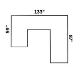 Westwood Cream Sectional Sofa view 4