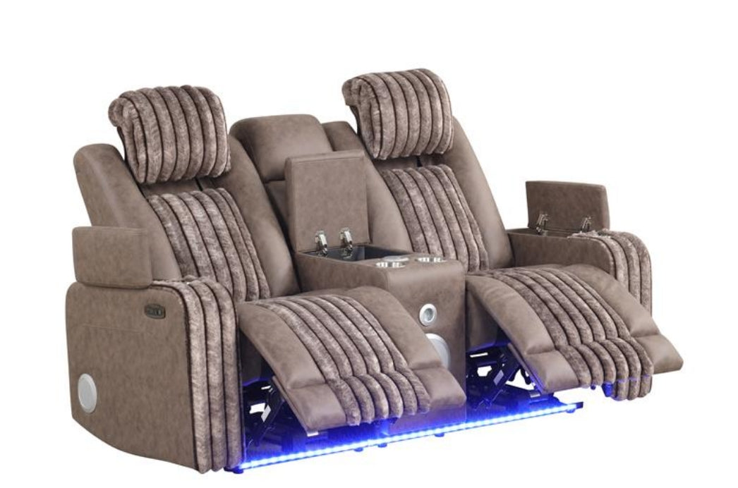 Lita Brown Power 3-Piece Reclining Set