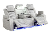 Lita power recliner with LED lighting, angled view