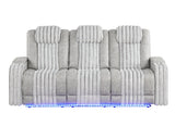 Close up of storage arms on Lita loveseat