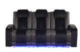 Close-up of power headrest control on Lita loveseat