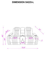 Power headrest adjustment close-up