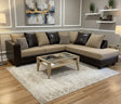 Tampa Mocha Sectional sofa in mocha finish, front angle