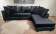 Tampa Black sectional sofa front angle view