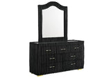 Nightstand in black with glass top from Henley Collection
