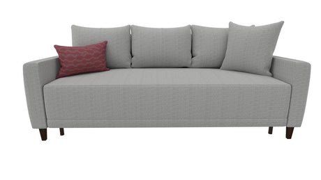 Smart Bolzoni dark gray 3-seater sofa bed with storage, opened bed view