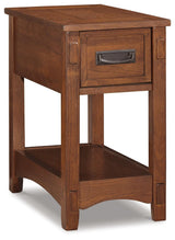 Breegin Brown Chairside End Table Front View