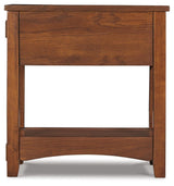 Breegin Brown Chairside End Table Close-up Detail