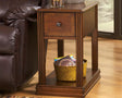 Breegin Brown Chairside End Table front view - Ella Furniture