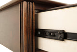 Breegin Brown Chairside End Table detailed wood finish