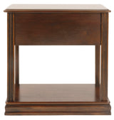 Breegin Brown Chairside End Table straight on angle