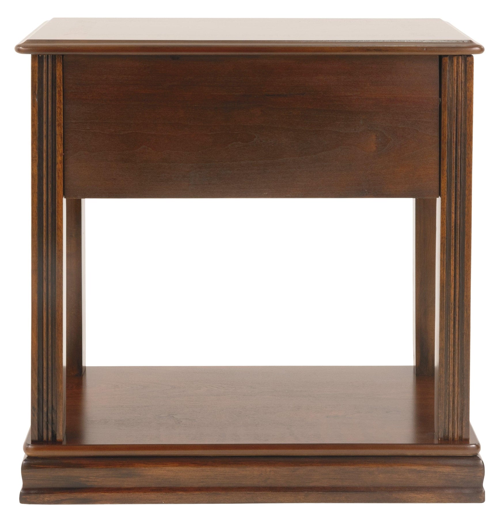 Breegin Brown Chairside End Table straight on angle