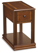 Breegin Brown Chairside End Table side view