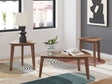 Lyncott Medium Brown Wood Coffee Table front angle