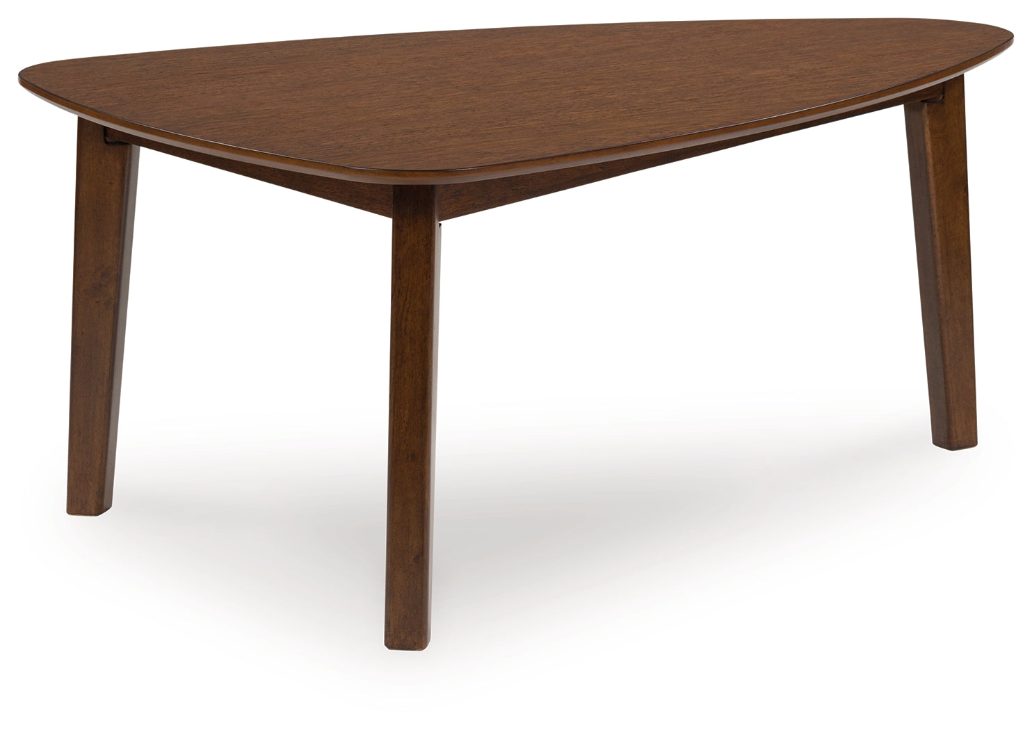 Lyncott Medium Brown Wood Coffee Table top angle