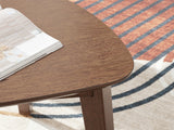 Lyncott Medium Brown Wood End Table close-up detail