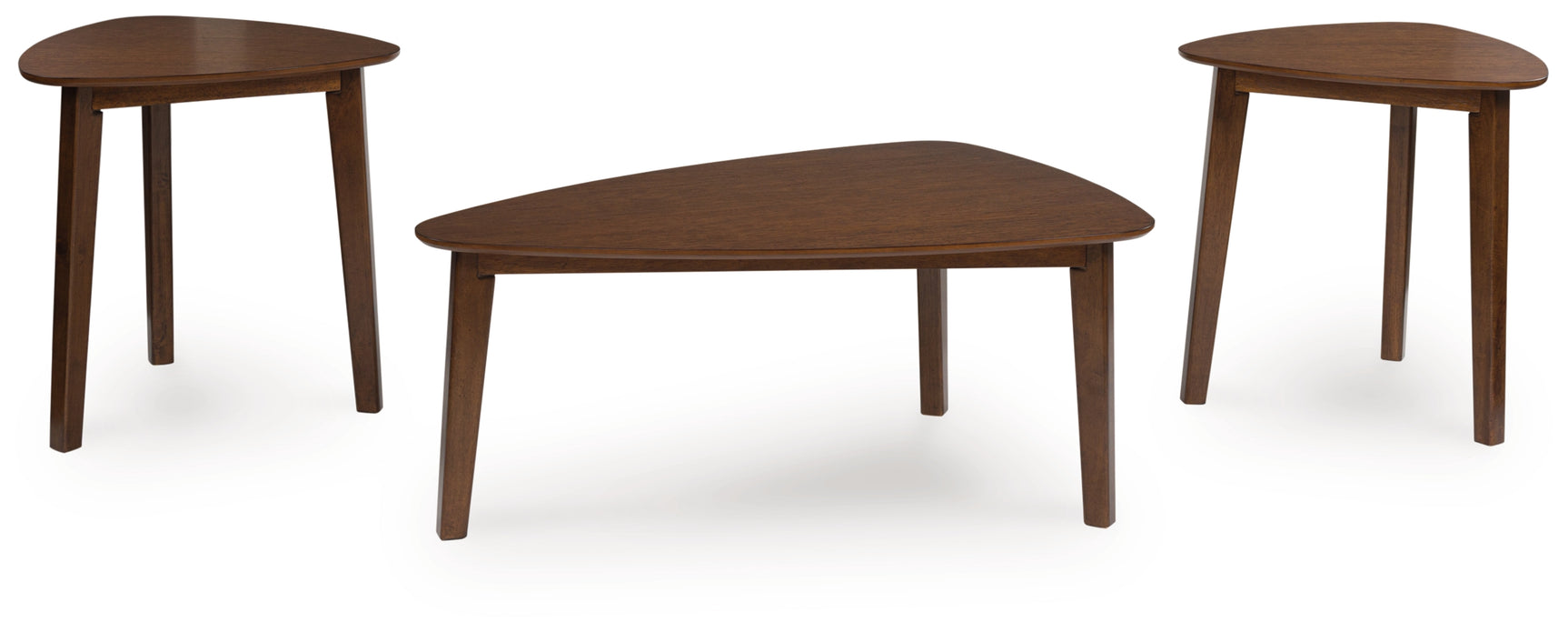 Lyncott Medium Brown Wood Coffee Table side view