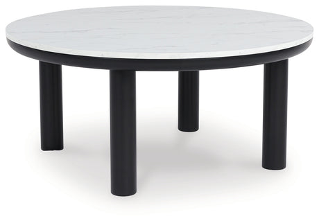Xandrum round end table side angle