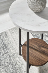 Close-up of end table frame and shelf detail