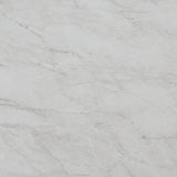 Close-up of faux Carrara marble laminate top