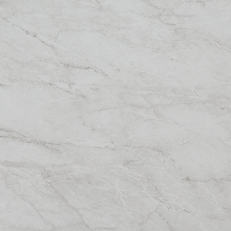 Close-up of faux Carrara marble laminate top
